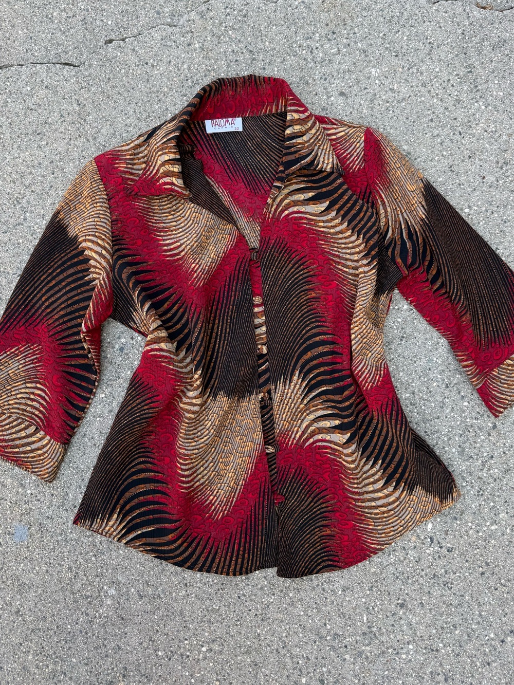 90s Vintage PALOMA CARMIN multicolor Top